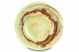 Polished Green Banded Calcite Bowl - Pakistan #301334-1